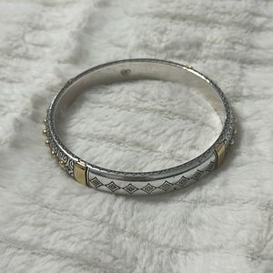 Brighton Silver and Gold Bangle Bracelet